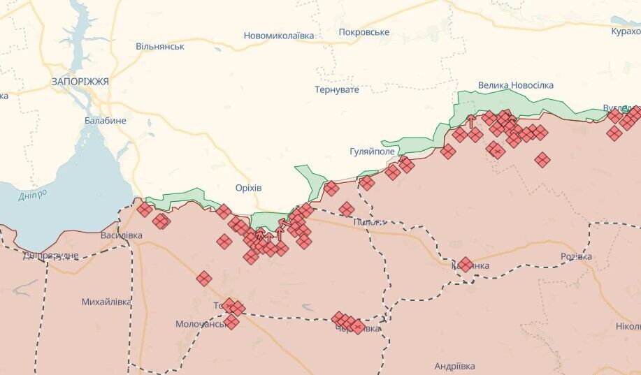 Highest intensity of attacks in the Pokrovsk sector: the General Staff told where the enemy is trying to break through. Map