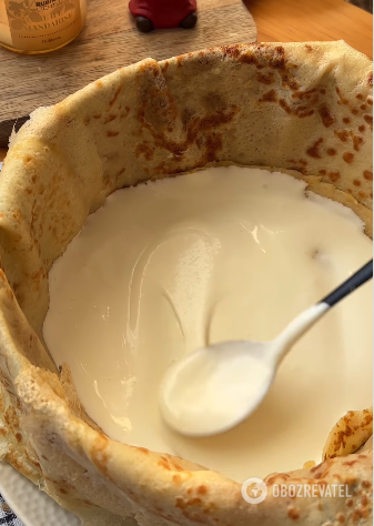 Ice cream flavored pancake cake: a dessert that doesn't need to be baked