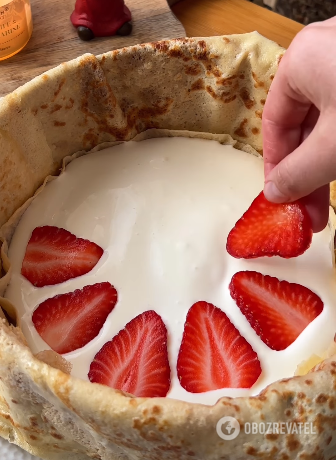 Ice cream flavored pancake cake: a dessert that doesn't need to be baked