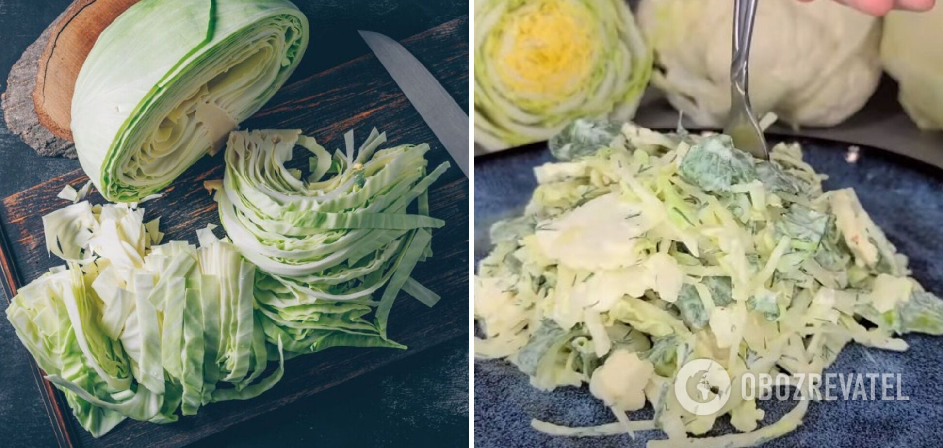 Salad with white cabbage, Peking and cauliflower