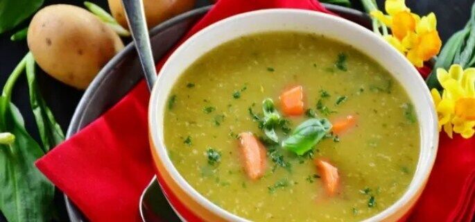 Mackerel soup for children