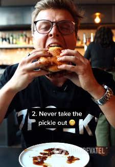 How to eat a burger without it's falling apart: a useful life hack