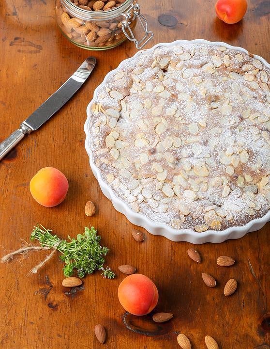 Apricot pie in the oven