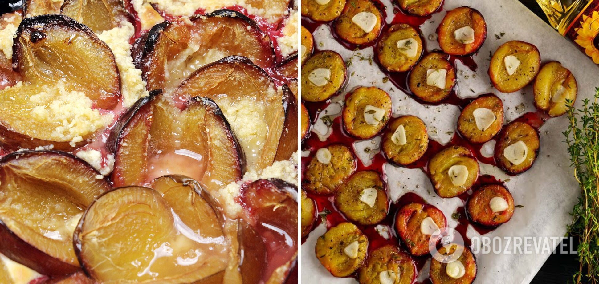 Baked plums with cinnamon and cardamom