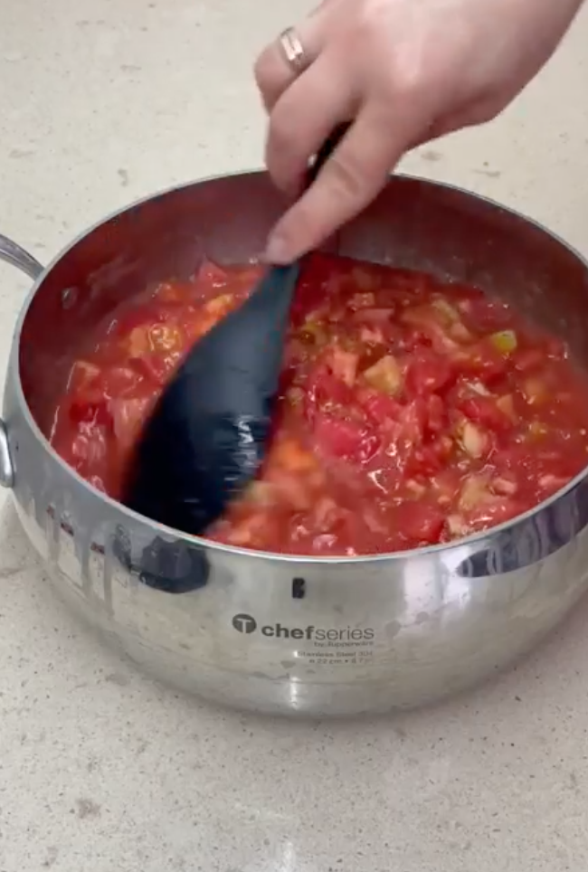 Cooking tomatoes