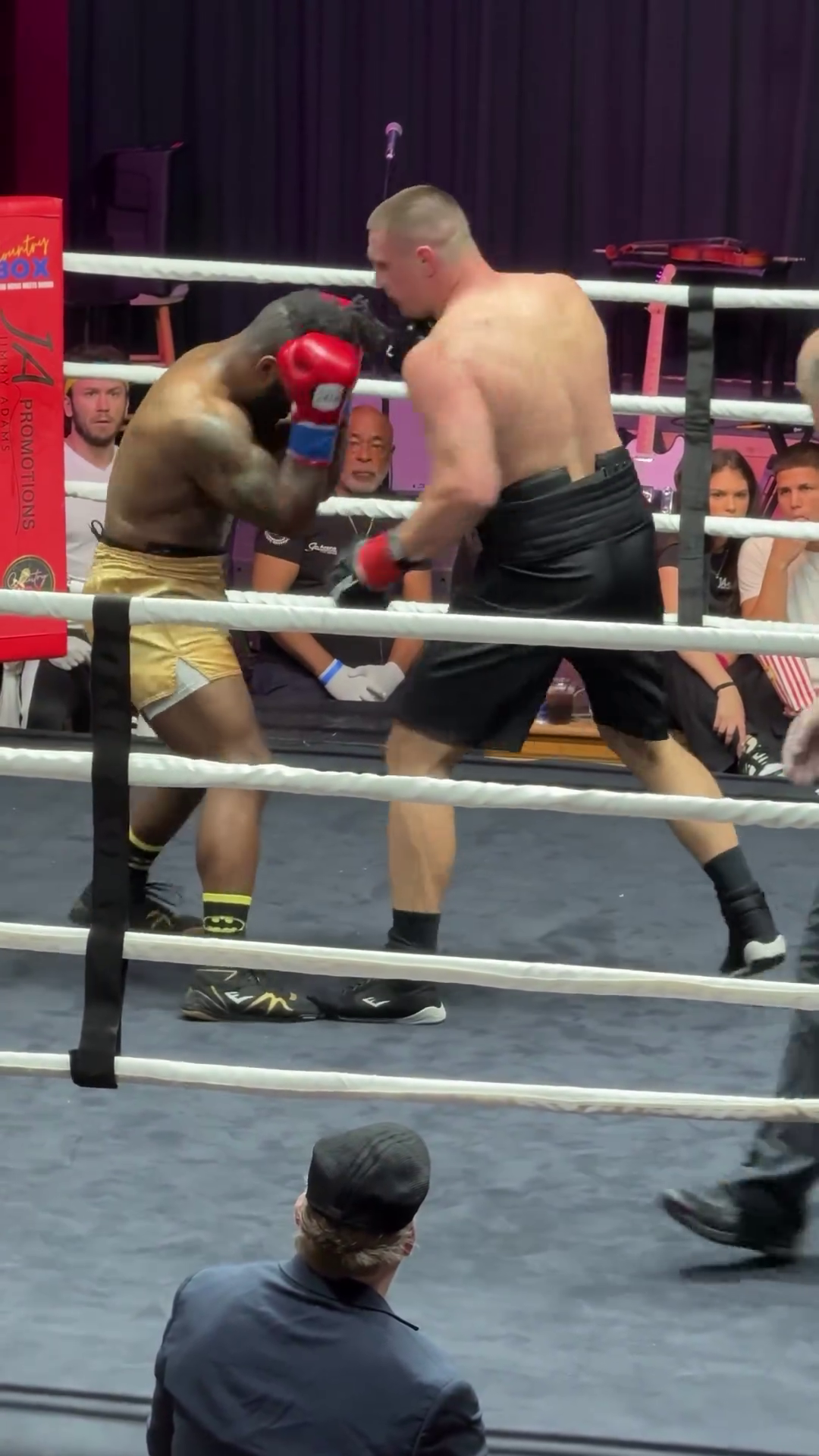 The undefeated Ukrainian heavyweight won the fight early with four knockdowns. Video