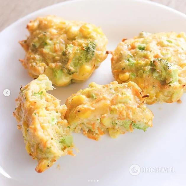 Ready-made vegetable muffins