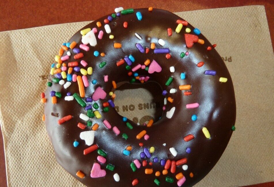 Donuts with chocolate glaze