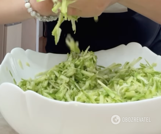 Zucchini for the dish