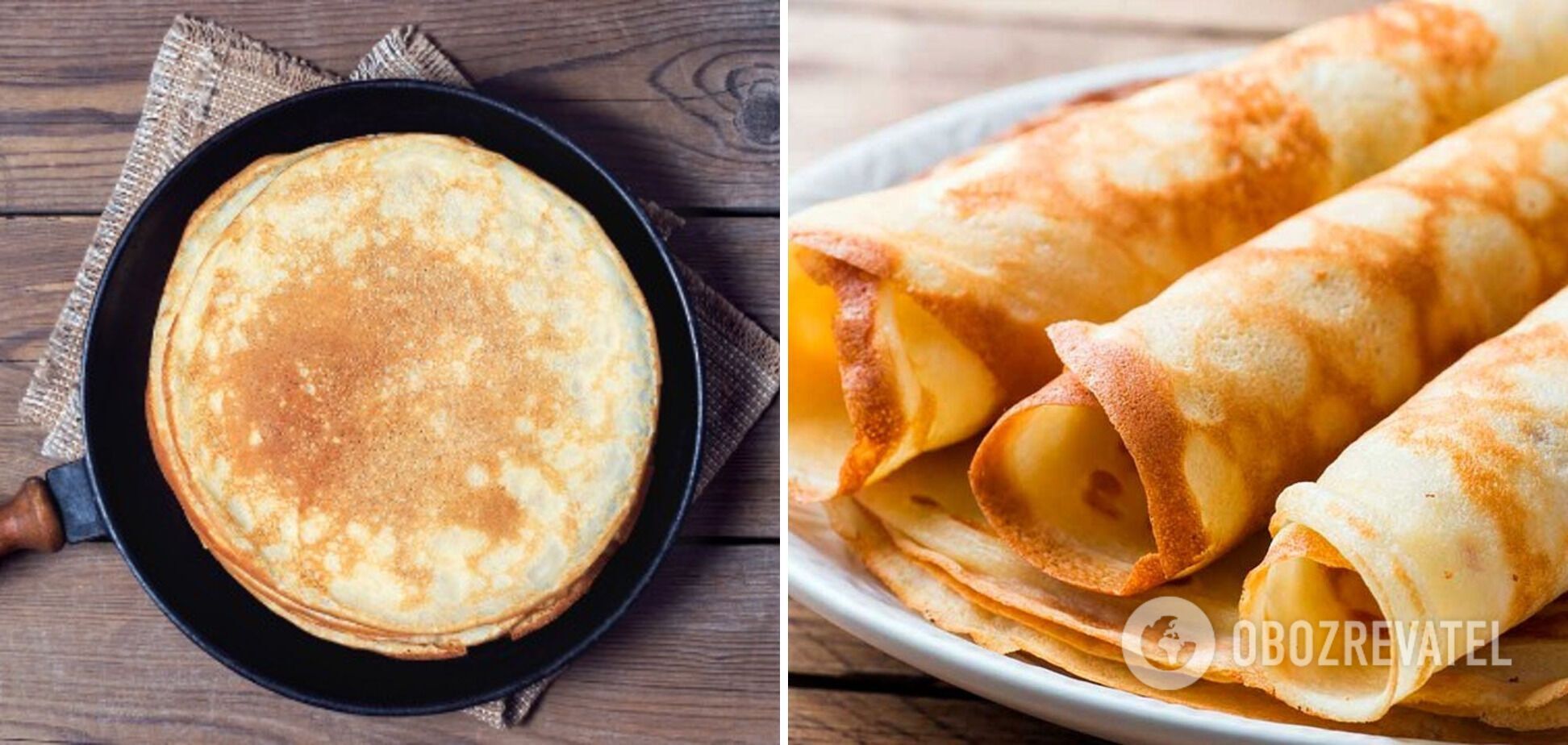 How to make budget thin pancakes: without milk, sour cream, and kefir