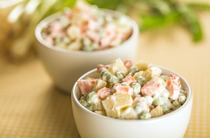 Olivier salad without sausage