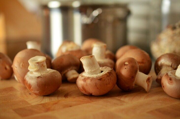 Mushrooms for the filling