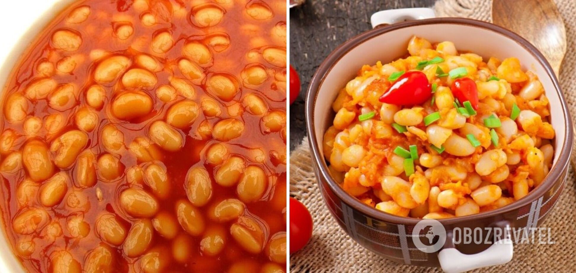 Beans in tomato juice like store-bought