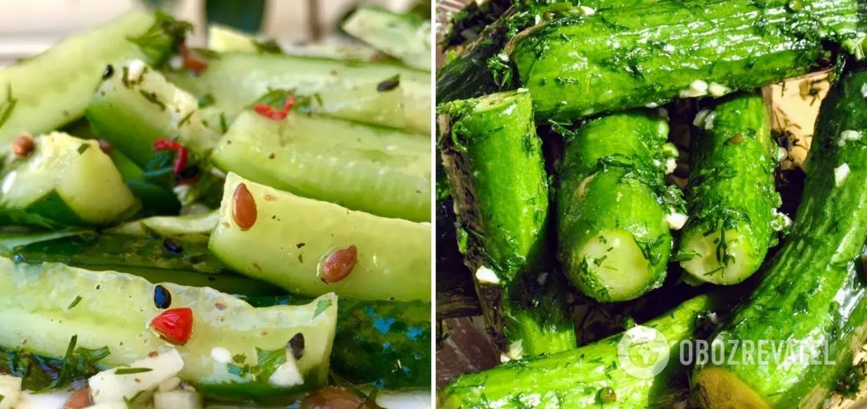 Cucumbers with spices