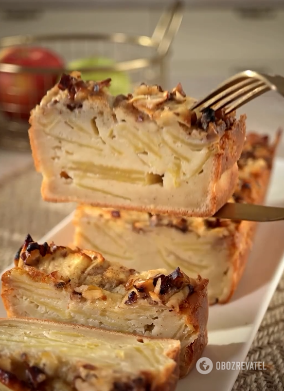 Moist apple pie instead of charlotte: it's easy to make