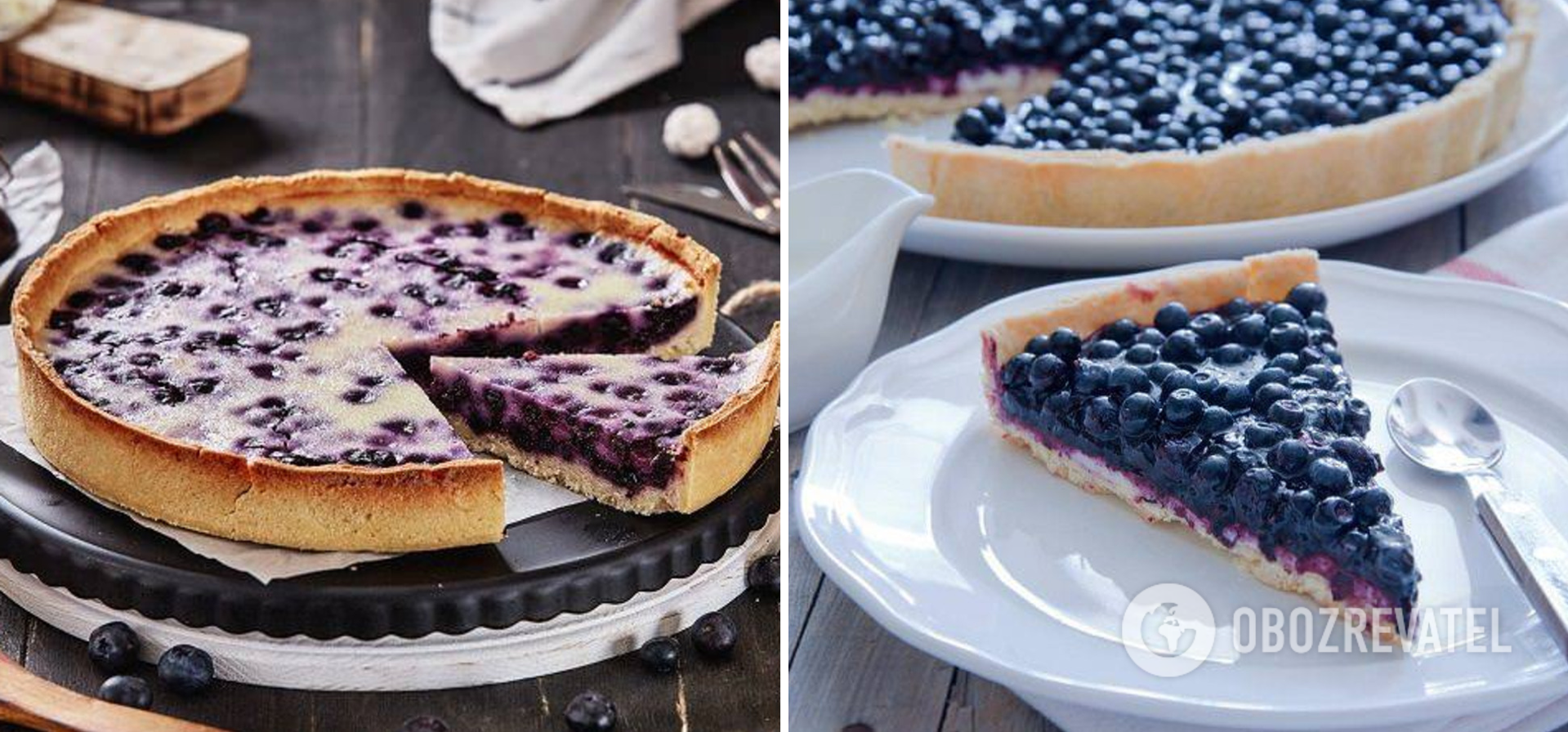 Blueberry pie with blueberries