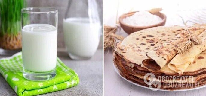 Pancakes with milk