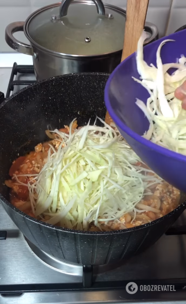 Stewed cabbage in a new way: it always turns out juicy