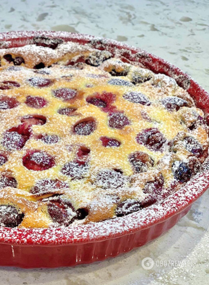 Clafoutis with cherries: making a traditional French dessert