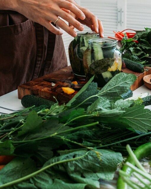 Berry leaves for making cucumbers