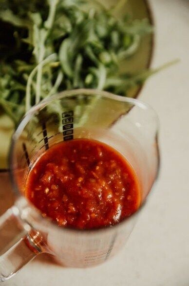 Tomato paste for the dish