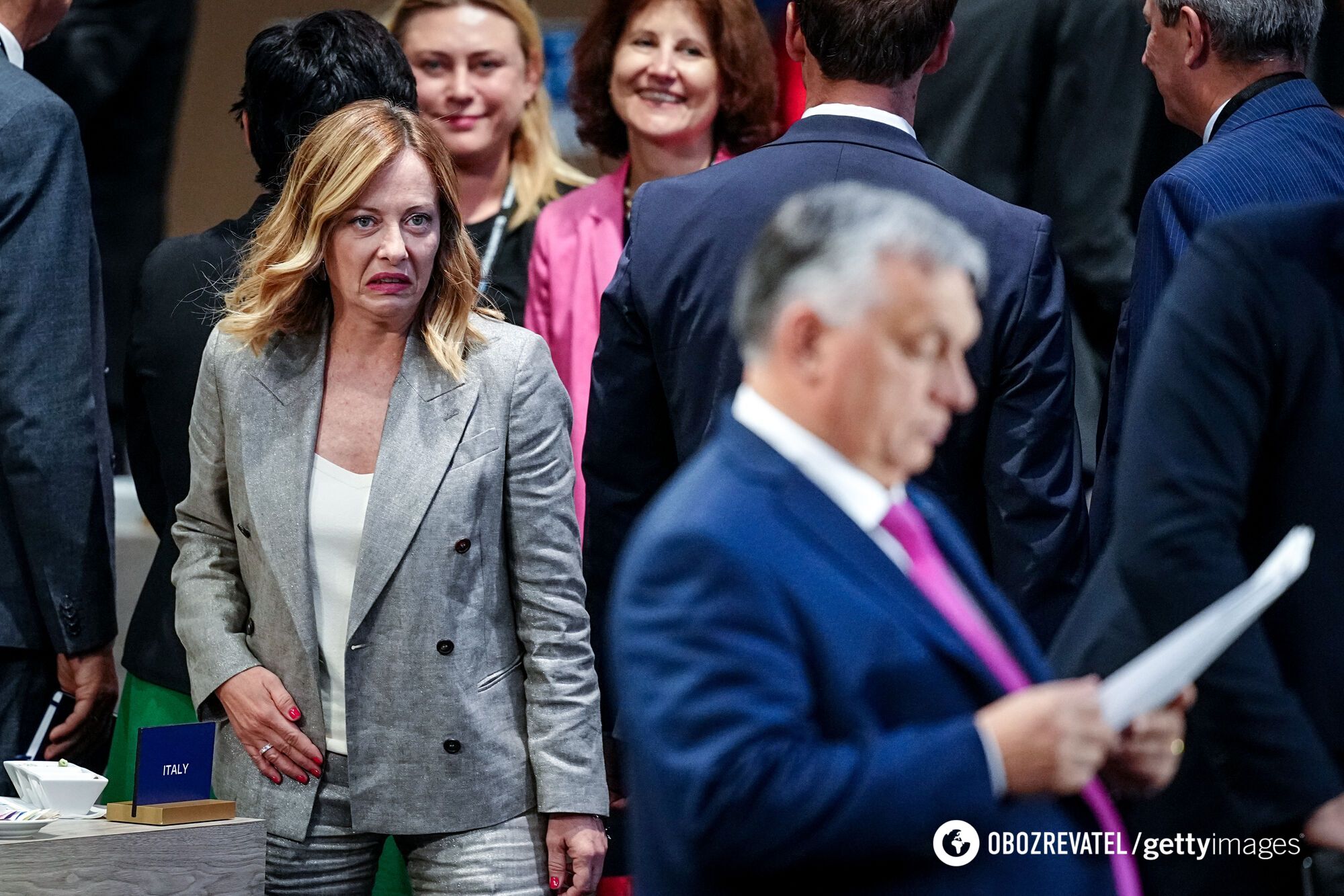 Meloni's look at Orban broke the web: photo from NATO summit goes viral