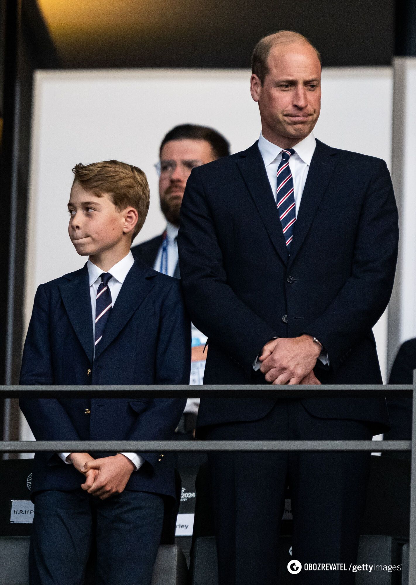 Birds of a feather. Prince William and Prince George could not contain their emotions after England's defeat at Euro 2024