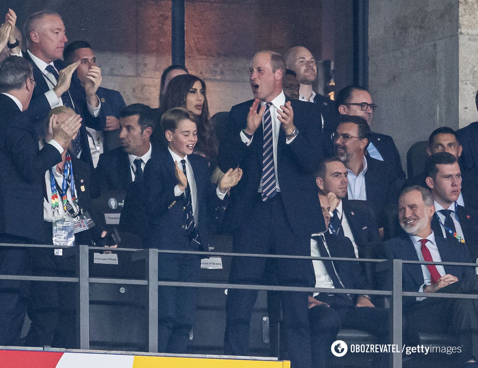 Birds of a feather. Prince William and Prince George could not contain their emotions after England's defeat at Euro 2024