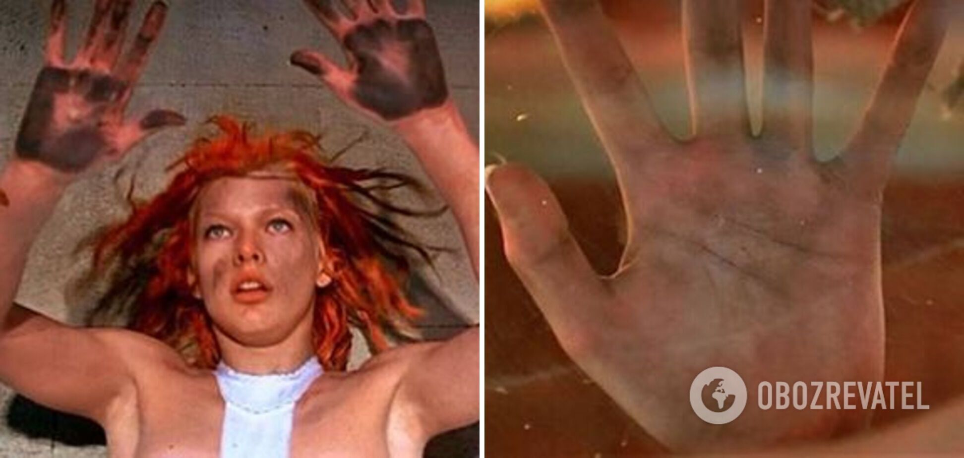 Leeloo washed her hands on the way somehow.