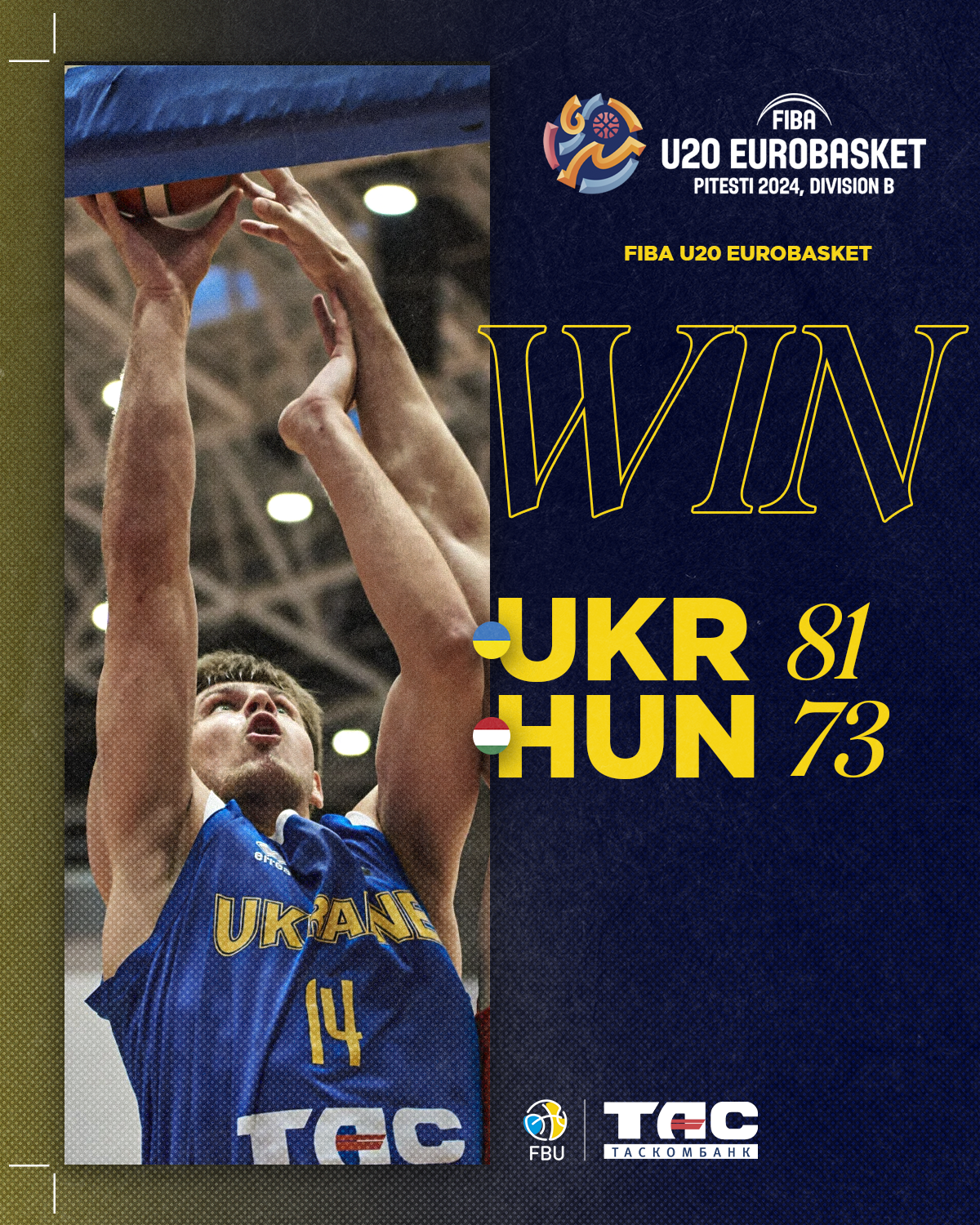 Ukraine has won the most important victory at EuroBasket U-20