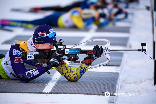 Olga Abramova at the shooting range