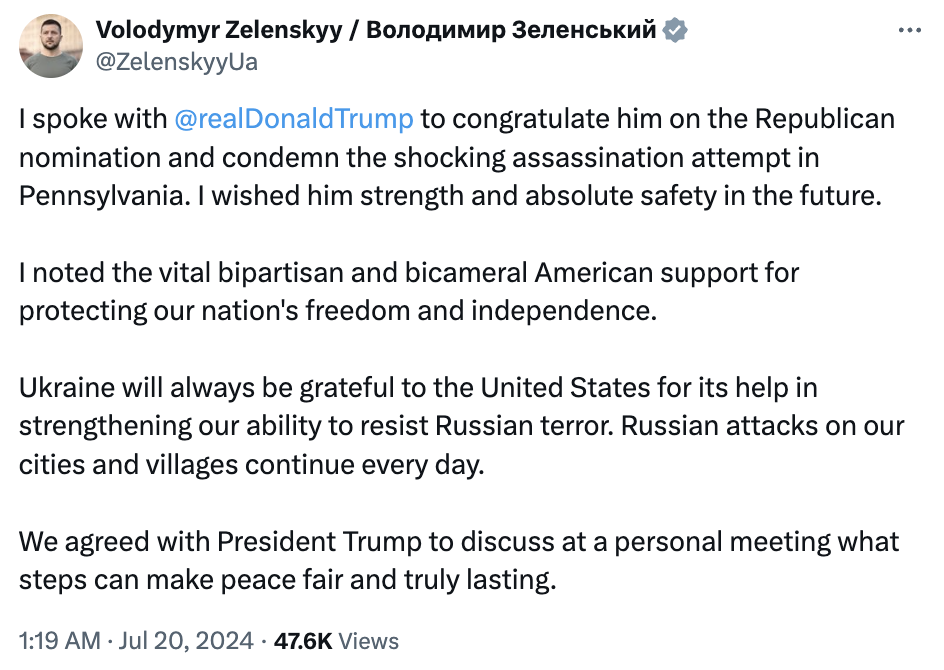 Zelenskyy and Trump had a ''very good'' phone conversation: they agreed to meet in person