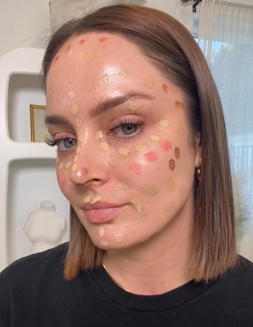 How to make professional contouring with the ''dot method'': a minimum of cosmetics is required