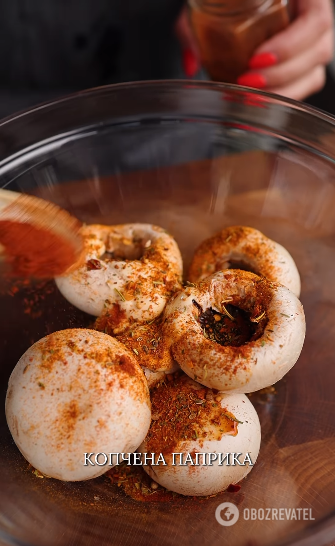 Mushrooms in bacon on the grill: making the right marinade