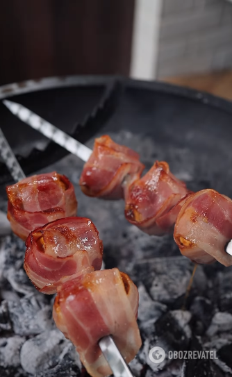 Mushrooms in bacon on the grill: making the right marinade