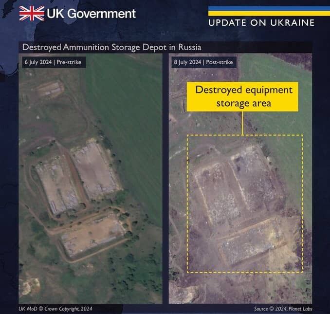 British intelligence assesses the consequences of the attack on the ammunition depot in the Voronezh region