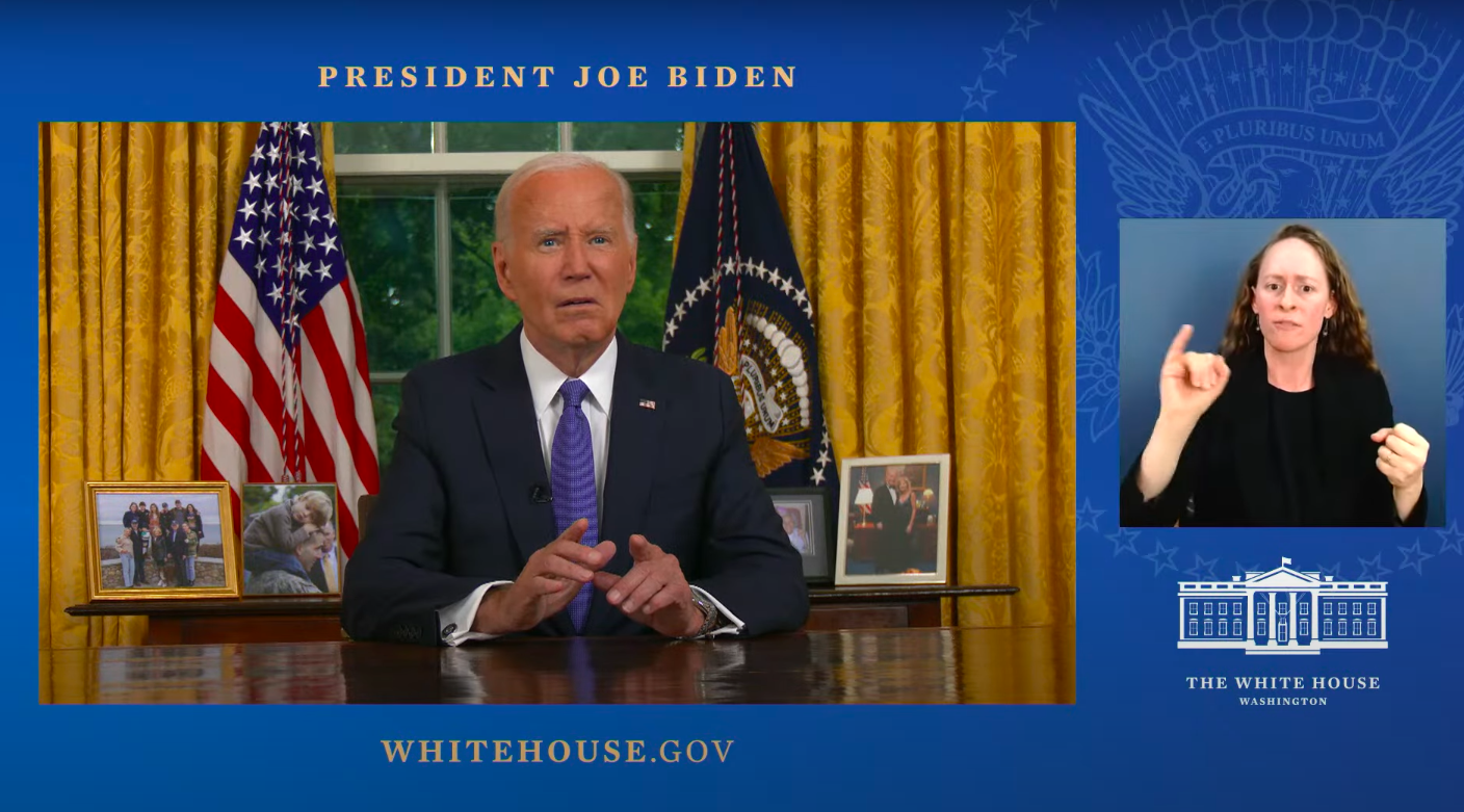 ''The best way is to pass the torch to a new generation.'' Biden addresses the nation after dropping out of the race