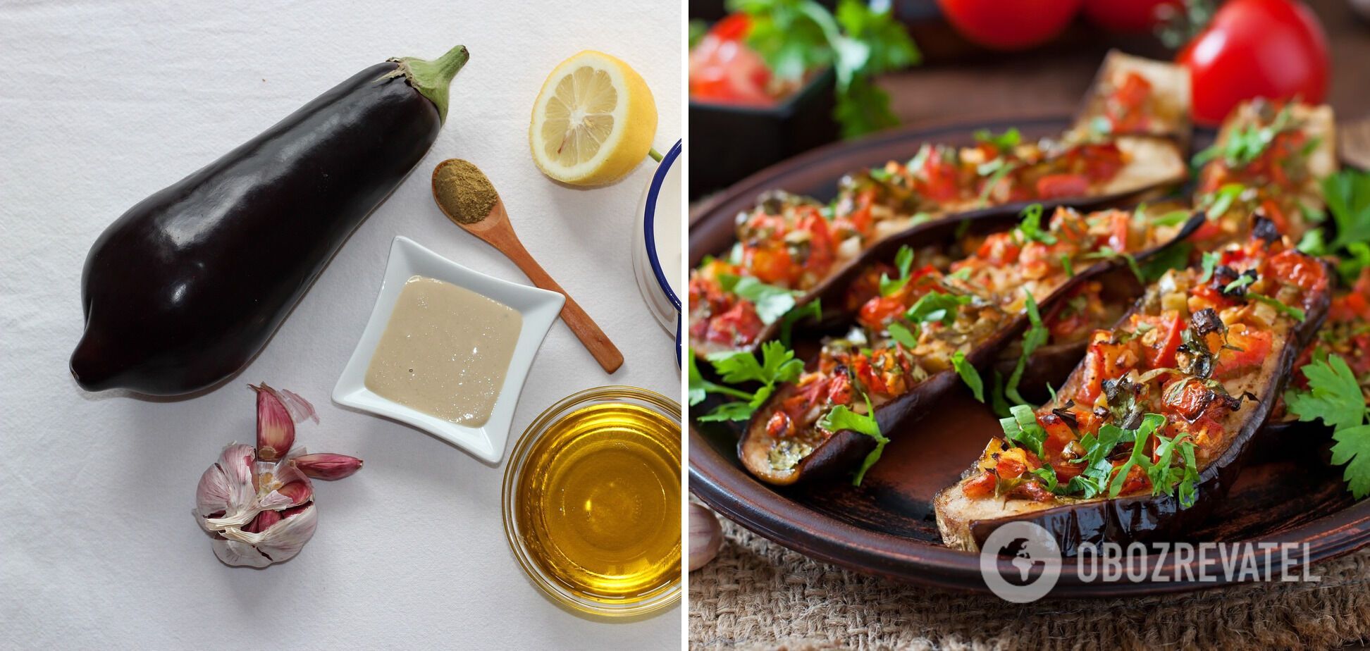 Baked eggplant in Greek style