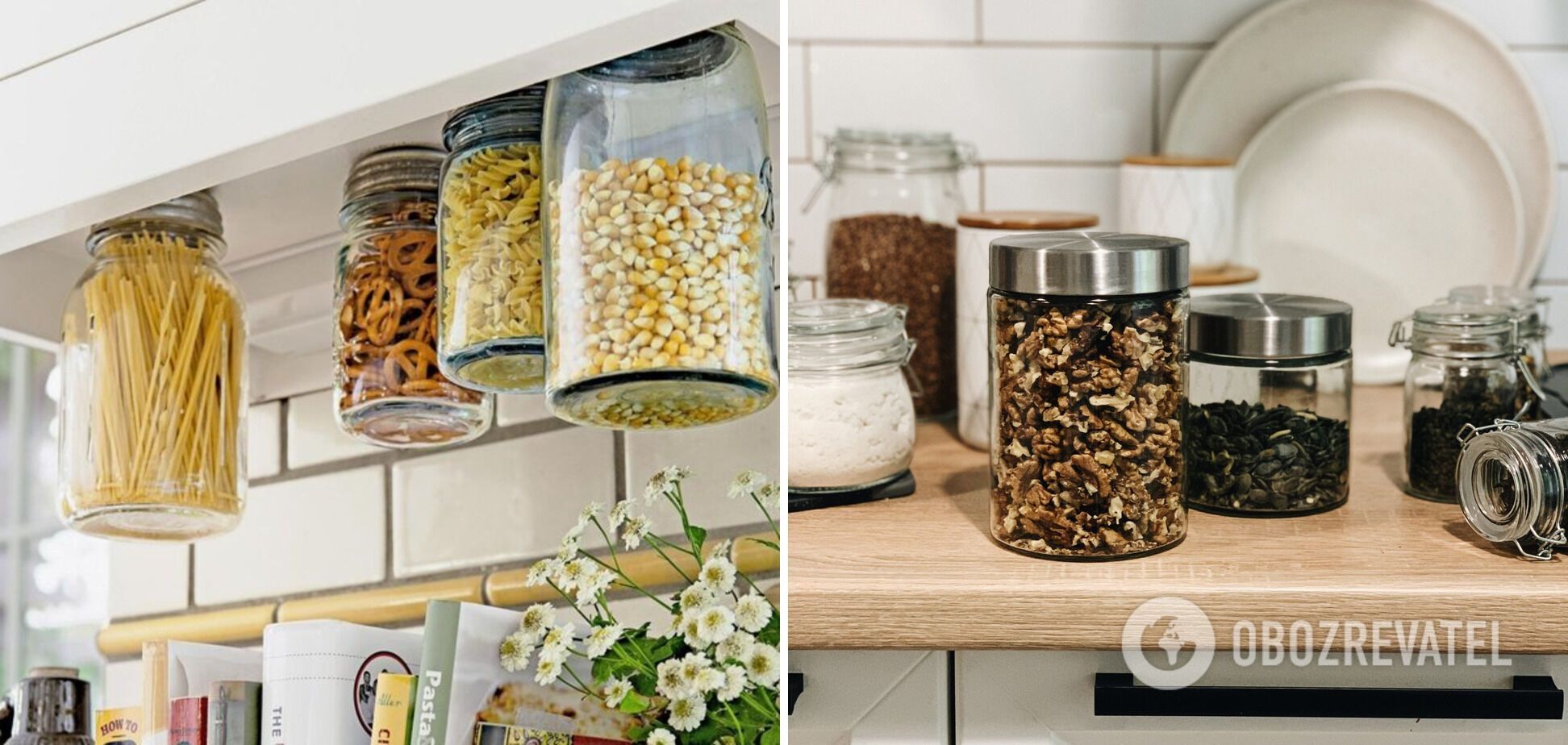 Hanging rack for cereal storage