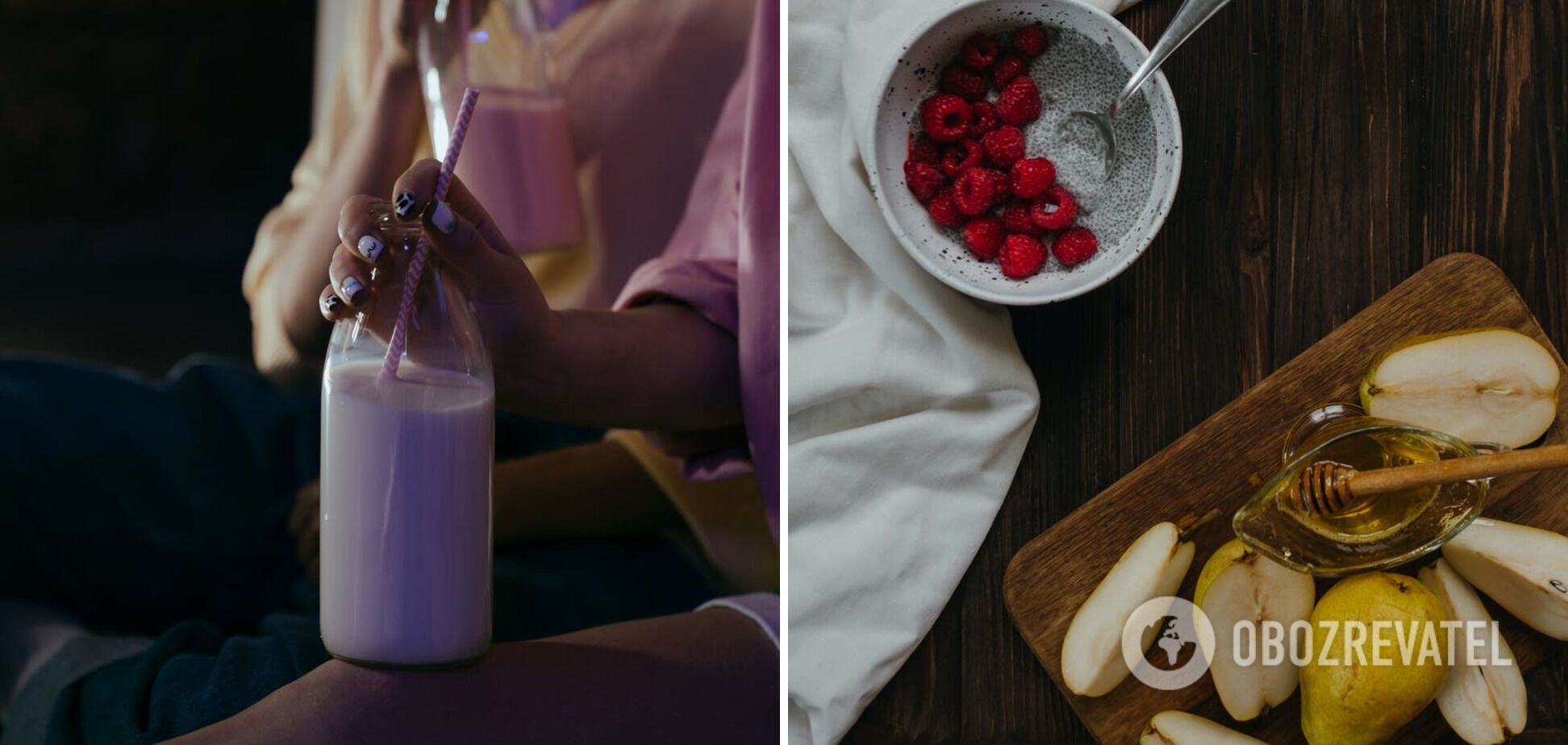 Milk-based pear cocktail