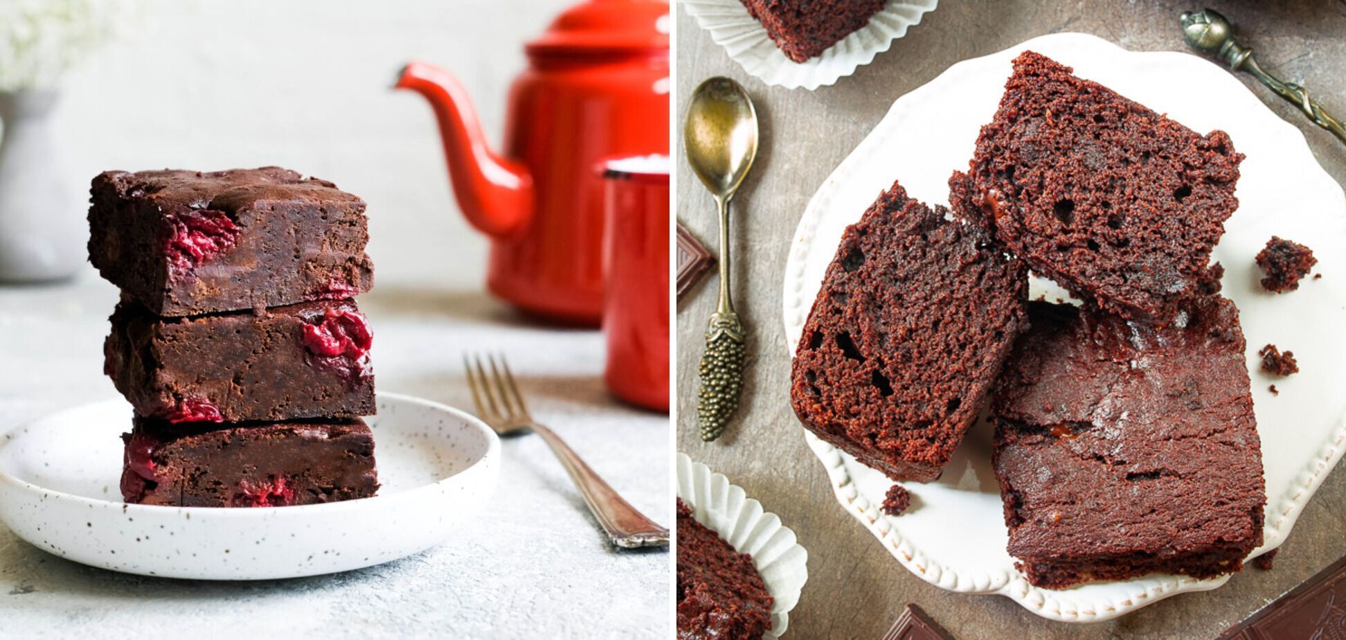 Chocolate brownie recipe with cherries