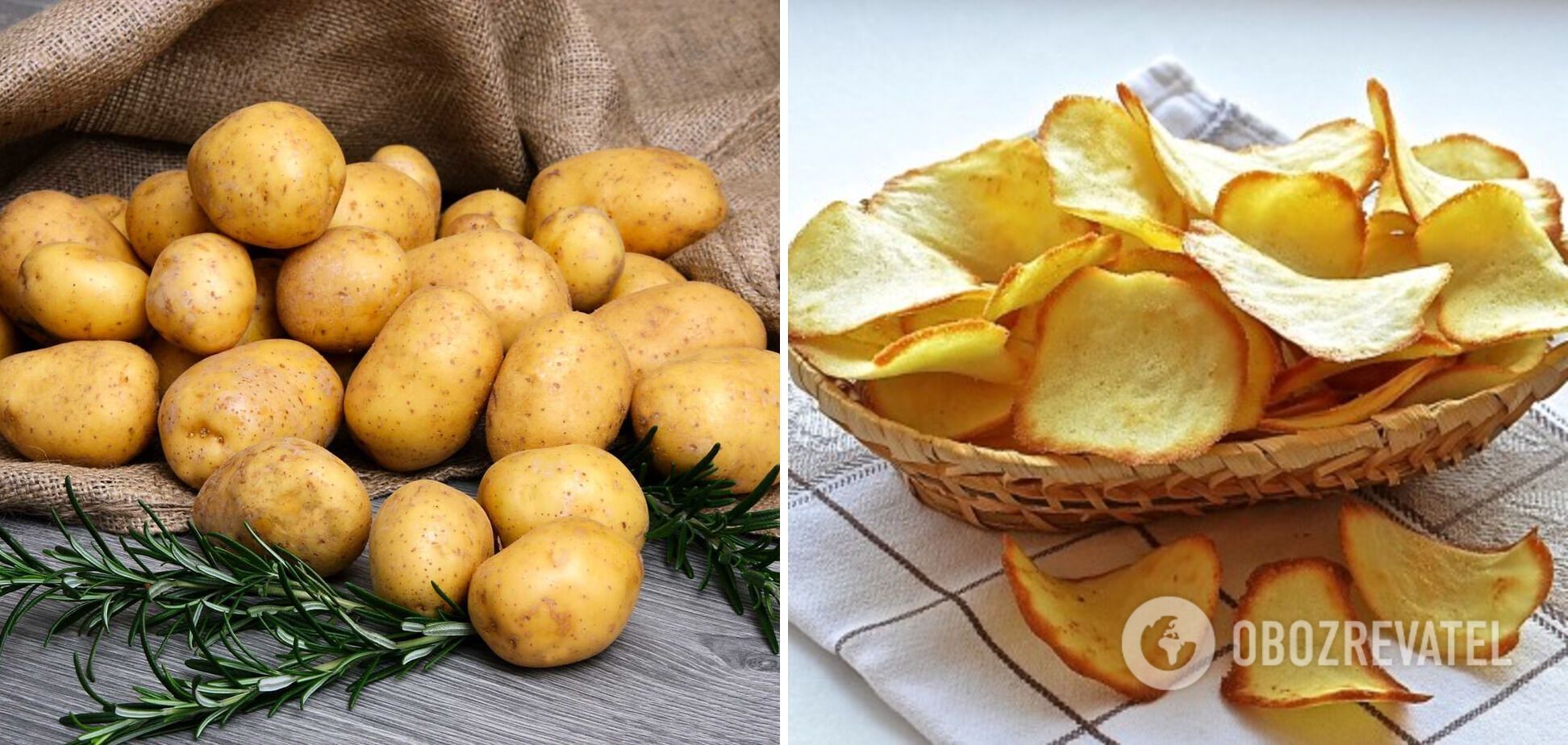 Home-made potato chips