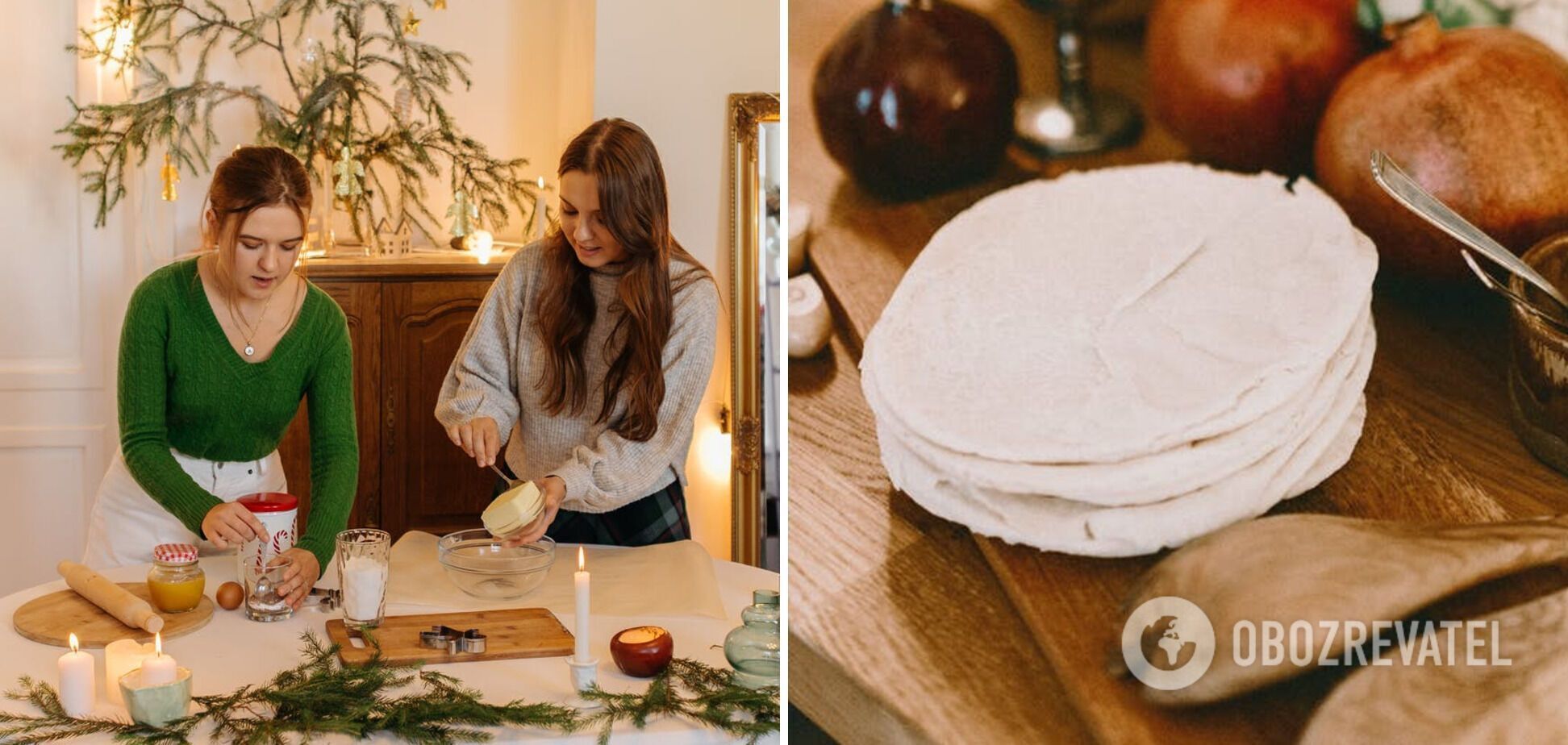 Making pita bread.