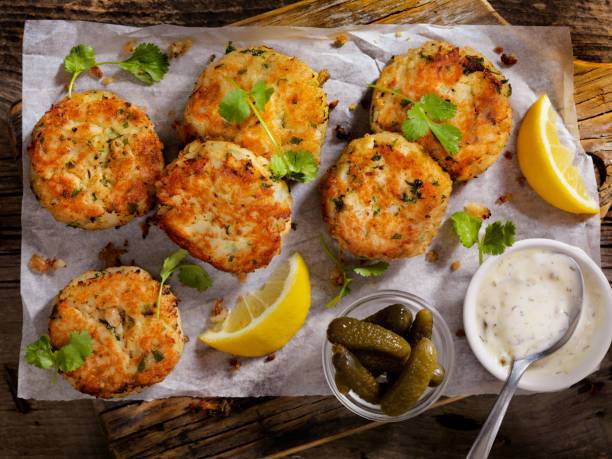 Fish cutlets made from minced fish