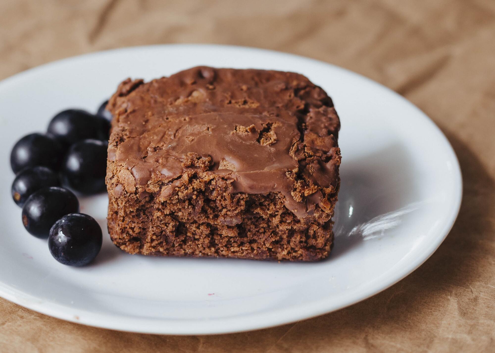 Brownies with berries