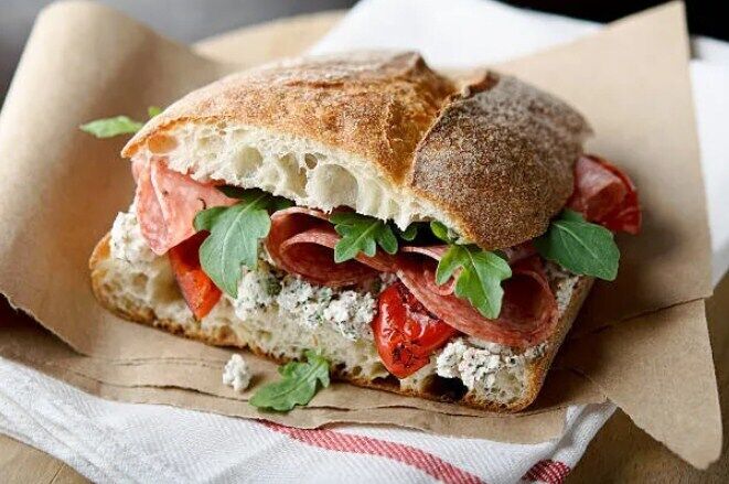 Ciabatta sandwiches