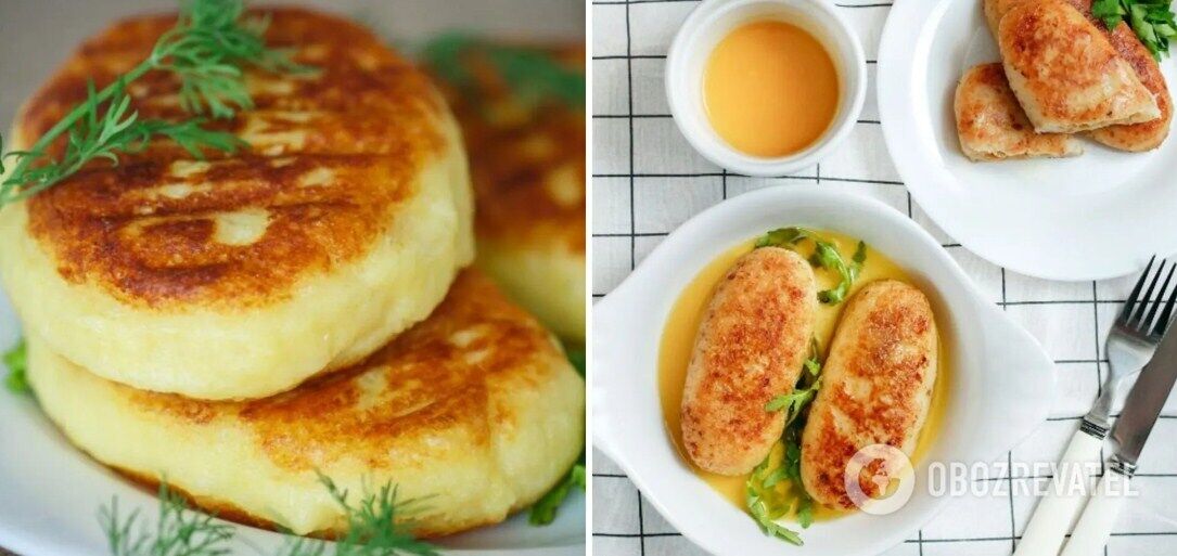 Potato patties with filling