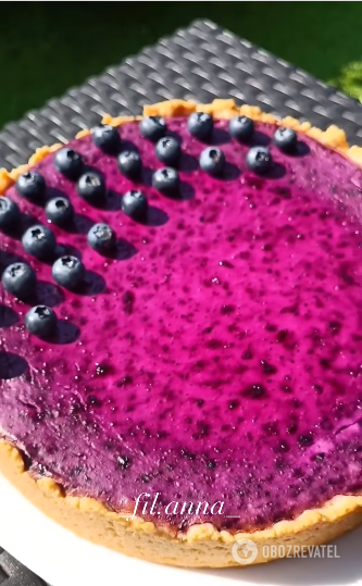 Blueberry cheesecake: you will be delighted with the taste and appearance