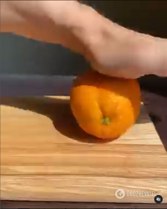 For an orange to release its juice, the fruit needs to be slightly squeezed