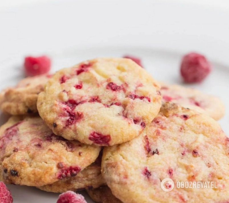 Delicious raspberry cookies: be sure to make a dessert this summer